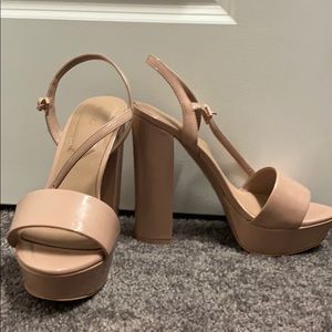 Nude platform sandals